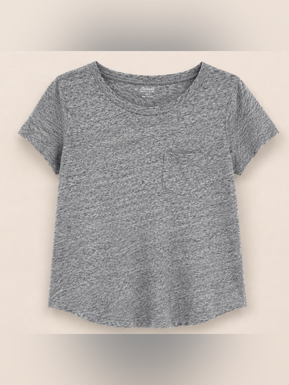 Madewell Heather Gray Short Sleeve Pocket Tee